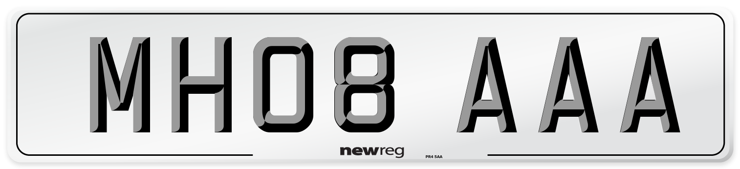 MH08 AAA Number Plate from New Reg